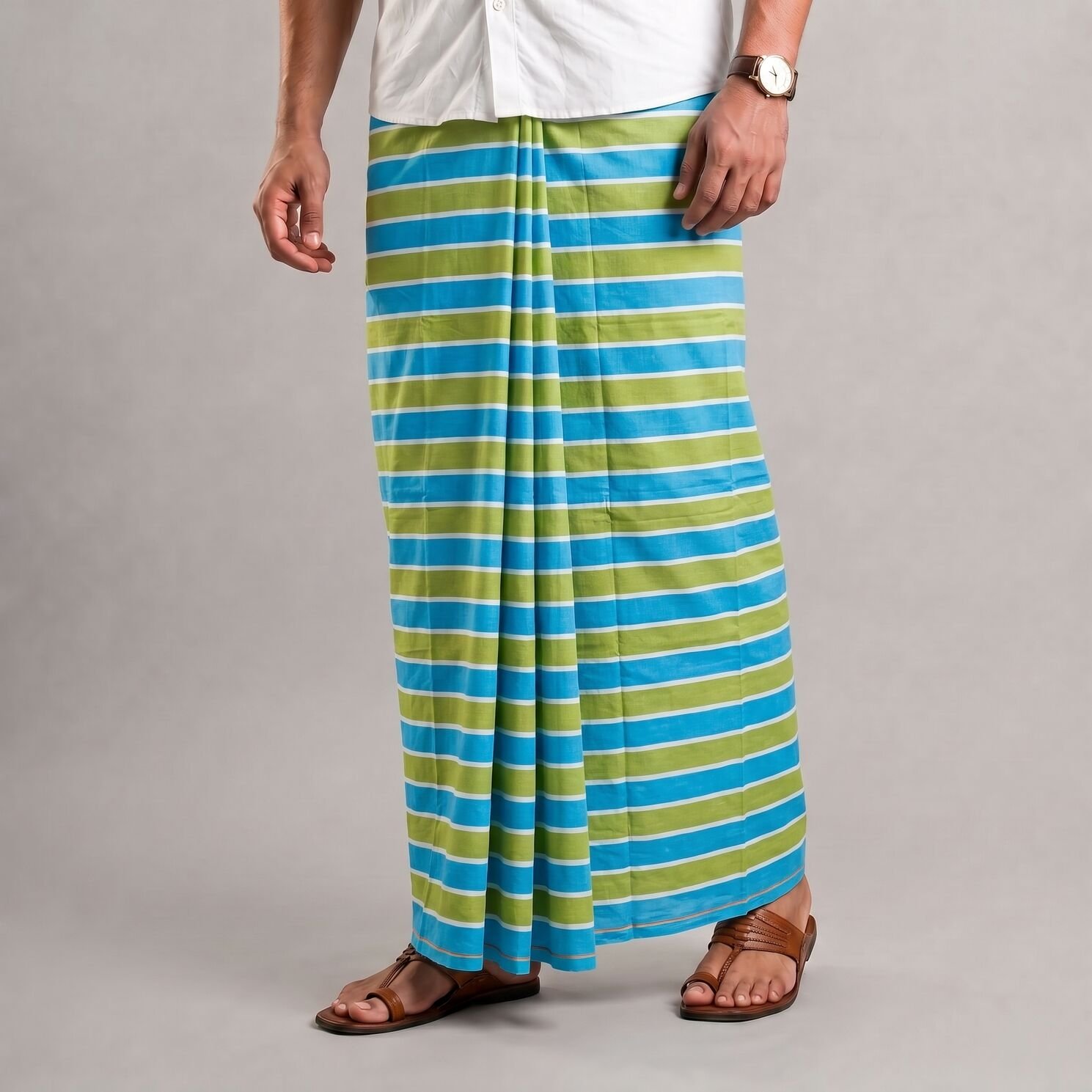 SL-1 কোডঃ SL-1 Soft Cotton Plain Check Lungi - Image 1