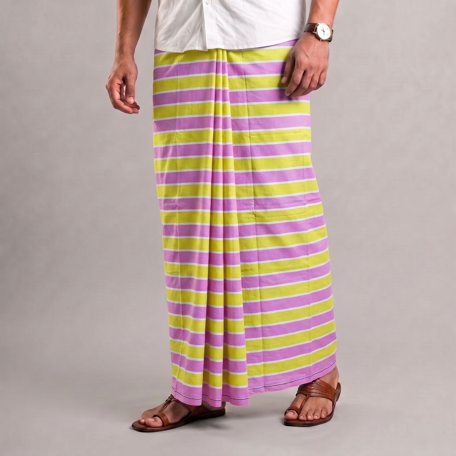 SL-2 কোডঃ SL-2 Soft Cotton Plain Check Lungi - Image 1